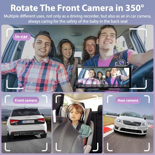 Wireless Carplay & Android Auto with Dash Cam