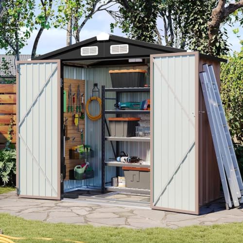 6'x4' Outdoor Storage Shed with Base