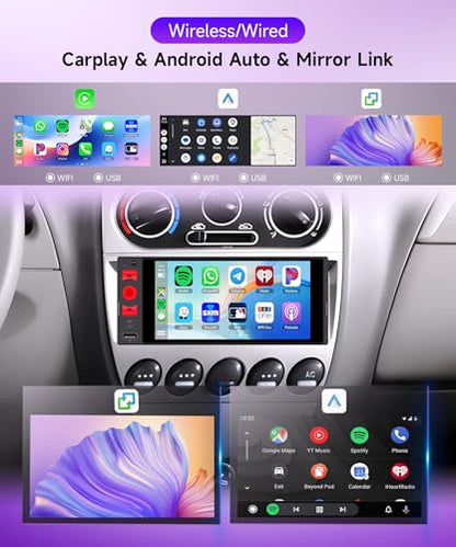 4G+64G Android Single Din Car Stereo Wireless Carplay Android Auto