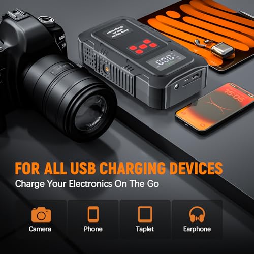 6000A Jump Starter with Air Compressor