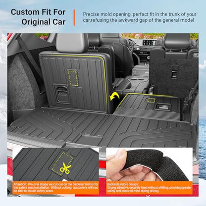 Cargo Mat with Backrest Mats Compatible with 2022