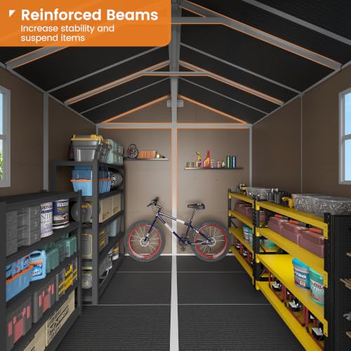 8x8 FT Resin Storage Shed