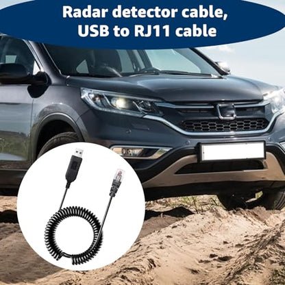 USB to RJ11 Radar Detector Power Cable for Uniden Escort Beltronics etc