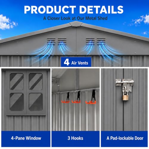 10x12 FT Outdoor Storage Shed
