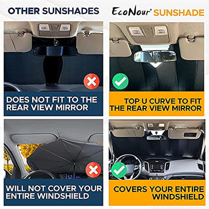 Accordion Windshield Sun Shade for Jeep Wrangler
