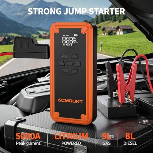 W160 5000A Jump Starter with Air Compressor 150PSI