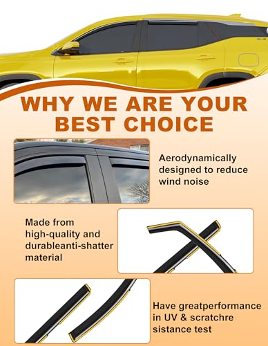 in Channel Window Visors Rain Guards for GMC Terrain 2018 (4 Count)