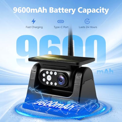 10.1" 2 Magnetic Solar Wireless Backup Camera (2 Count)