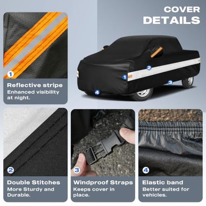 10 Layers Truck Cover Waterproof All Weather Custom Fit for Jeep Gladiator