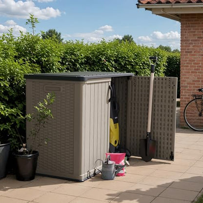 Outdoor Storage Cabinet 26 Cu Ft with Lockable Doors