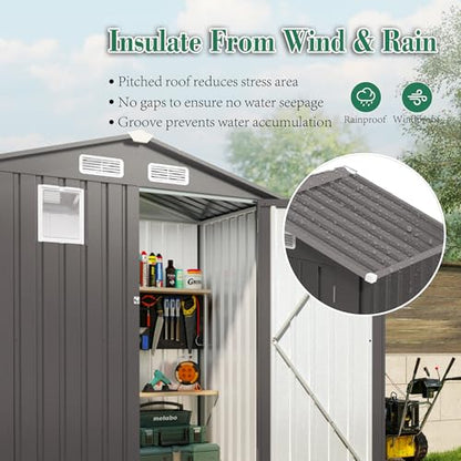 6x3.6FT Outdoor Storage Shed
