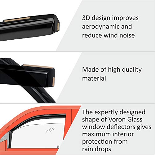in Channel Extra Durable Rain Guards for Hyundai Santa Cruz 2022 (4 Count)
