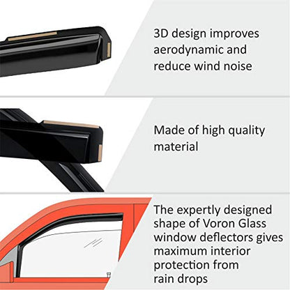 in Channel Extra Durable Rain Guards for Hyundai Elаntra 2017