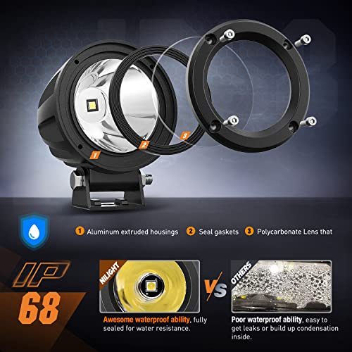 2 PCS 3" Spot Round LED Light Pods