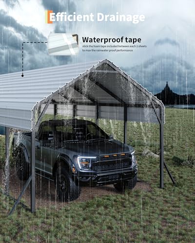 13 ft x26 ft x11 ft Oversized Metal Carport
