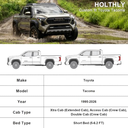 10 Layers Truck Cover Waterproof All Weather Custom Fit Toyota Tacoma
