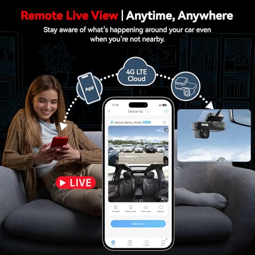 4G LTE Dash Cam with Live View