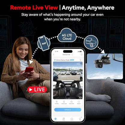 4G LTE Dash Cam with Live View