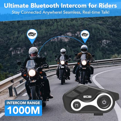 Motorcycle Bluetooth Helmet Intercom Headset (2 Count)