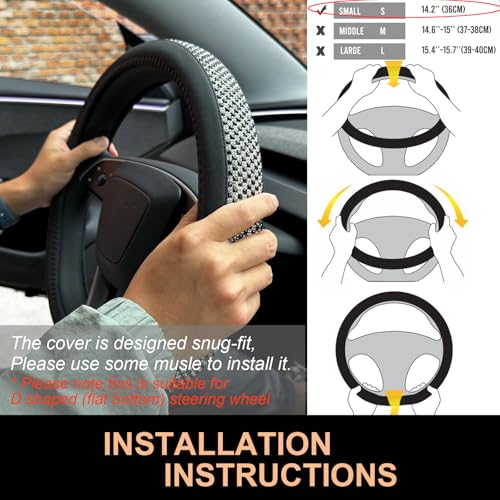 Bling Comfy Steering Wheel Cover for Tesla Model Y