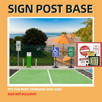 Heavy Duty Cast Iron Sign Post Base Kit