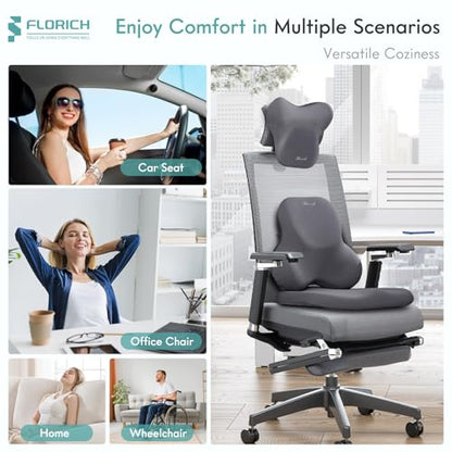 Car Seat Cushion and Lumbar Support Pillow for Office Chair Car