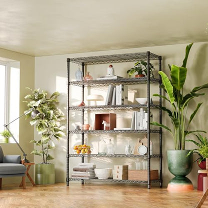 6 Tier Heavy Duty Metal Wire Shelving Unit