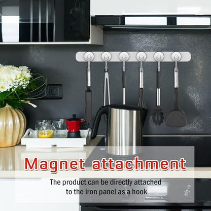 6 Pack Silver Magnetic Hook (6 Count)
