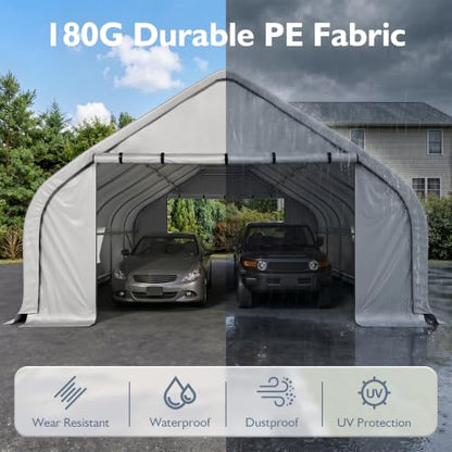 20x20 FT Heavy Duty Curved Carport