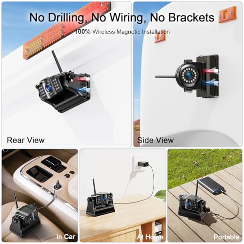 HD 1080P 9" Magnetic Wireless Backup Camera