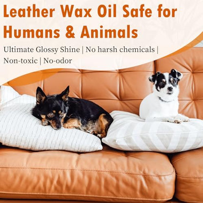 Mink Oil Paste Leather Conditioner Boots Wax Waterproof Smooth Couch Purse Shoes Bag Jacket Soft Polish Furniture Salve Sofa Car Seat Restore Shine Saddles Baseball Glove Natural Leather Care Balm