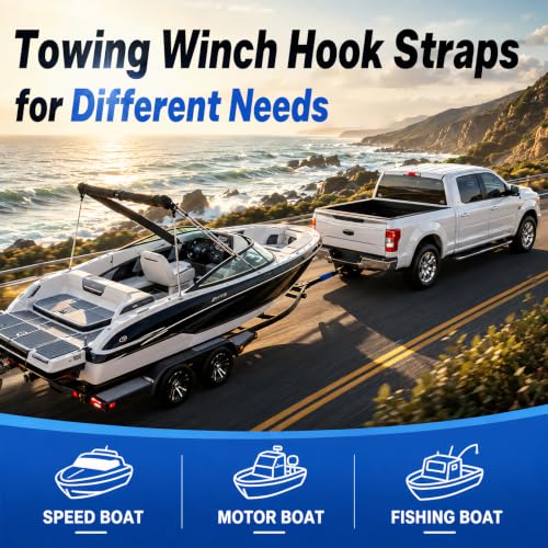 Boat Trailer Winch Strap with Hook 2" x 20' (20 Foot)