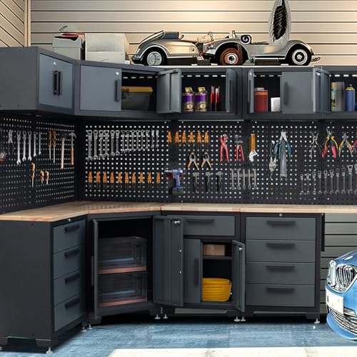15 Piece Corner Garage Storage Cabinet System (15 Count)
