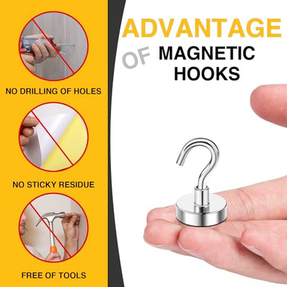 Magnetic Hooks 20pcs 30lbs+ Cruise Essentials 2026 Magnet Hook (20 Count)