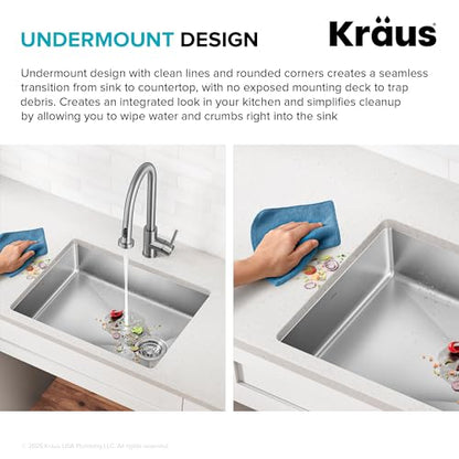 Fairlane 25 inch ADA Compliant Undermount Single Bowl 18