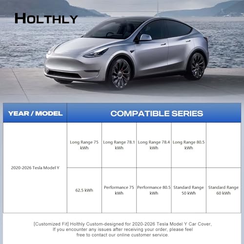 10 Layers Car Cover with Charger Port Custom Fit for Tesla Model Y