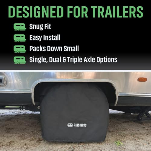 Single Axle RV Tire Covers for Trailers (2 Count)