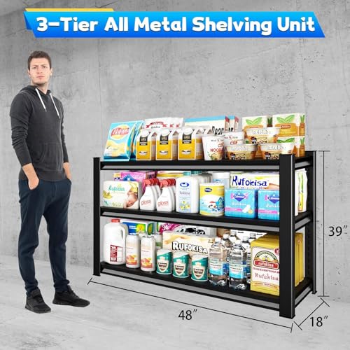 3 Tier Garage Shelving Heavy Duty