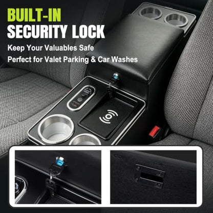 Update Upgraded Universal Center Console Between Seat Organizer with Wireless Charging