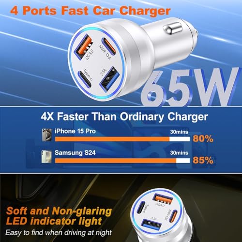 USB C Car Charger (5 Count)