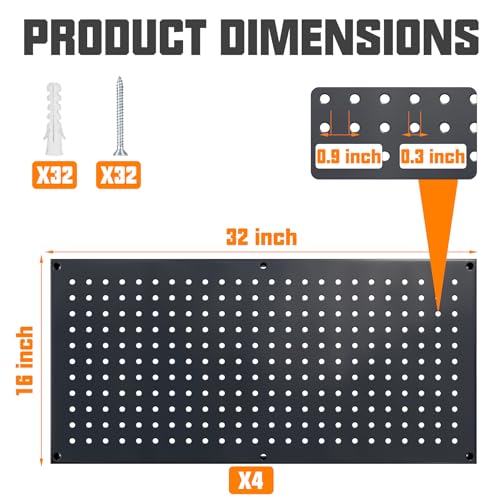 Metal Pegboard Storage System