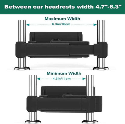 Car Headrest Tablet Mount Holder for 4-13" iPad Device, Universal Kids Stretchable Backseat Tablet Stand for with iPad Pro 12.9 10.5 9.7 Air Mini, Samsung Galaxy Tab, Kindle Fire, iPhone