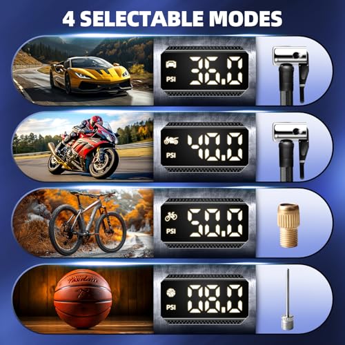 Rechargeable Tire Inflator Portable Air Compressor for Car Tires