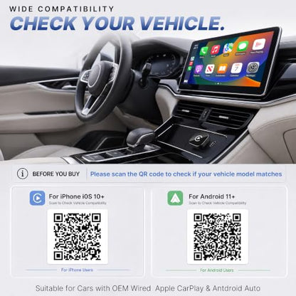 2 in1 Wireless CarPlay Adapter for Apple CarPlay & Android Auto