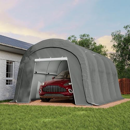 10×20 FT Storage Shelter Outdoor Round Carport