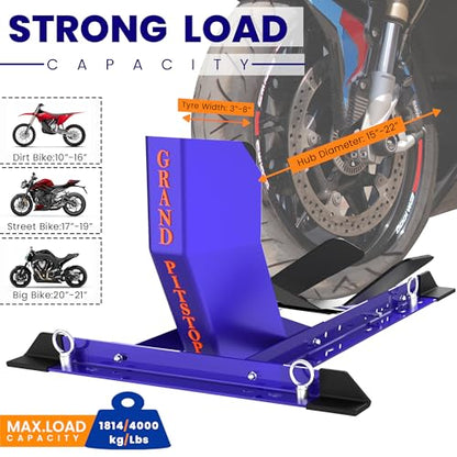 Universal Wheel Chock for Motorcycle Stand for Trailer Completely Adjustable Detachable Foldable Wheel Chock