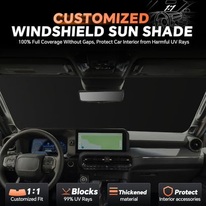 Windshield Sun Shade for Toyota Land Cruiser 2024