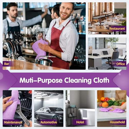 Purple Microfiber Cleaning Cloth (12 Count)