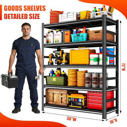 72''H × 36''W Garage Shelving