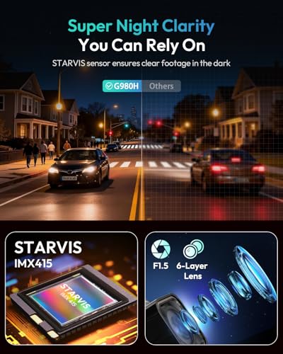 G980H 4K STARVIS Dash Cam Front and Rear